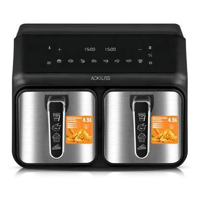 Dupla kosárú, független főzési légsütő